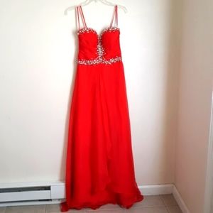 *Final* Mac Duggal Flawed Rhinestone Strapless Sweetheart Gown Formal Dress